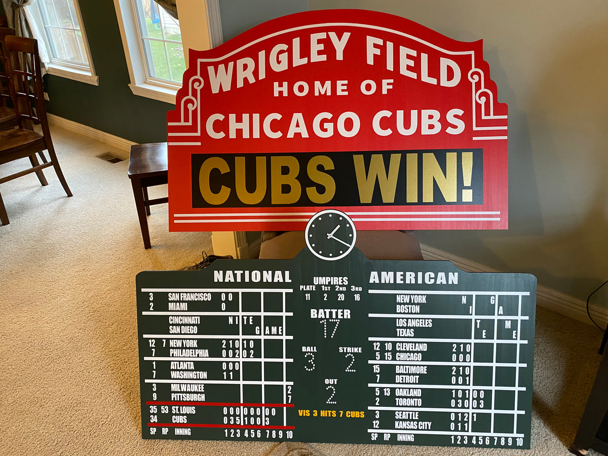 Wrigley Field Chicago Cubs Replica Scoreboard 