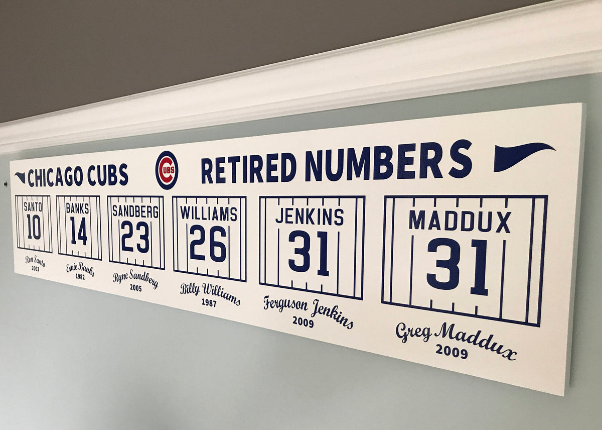 Chicago Cubs - Retired Numbers Sign