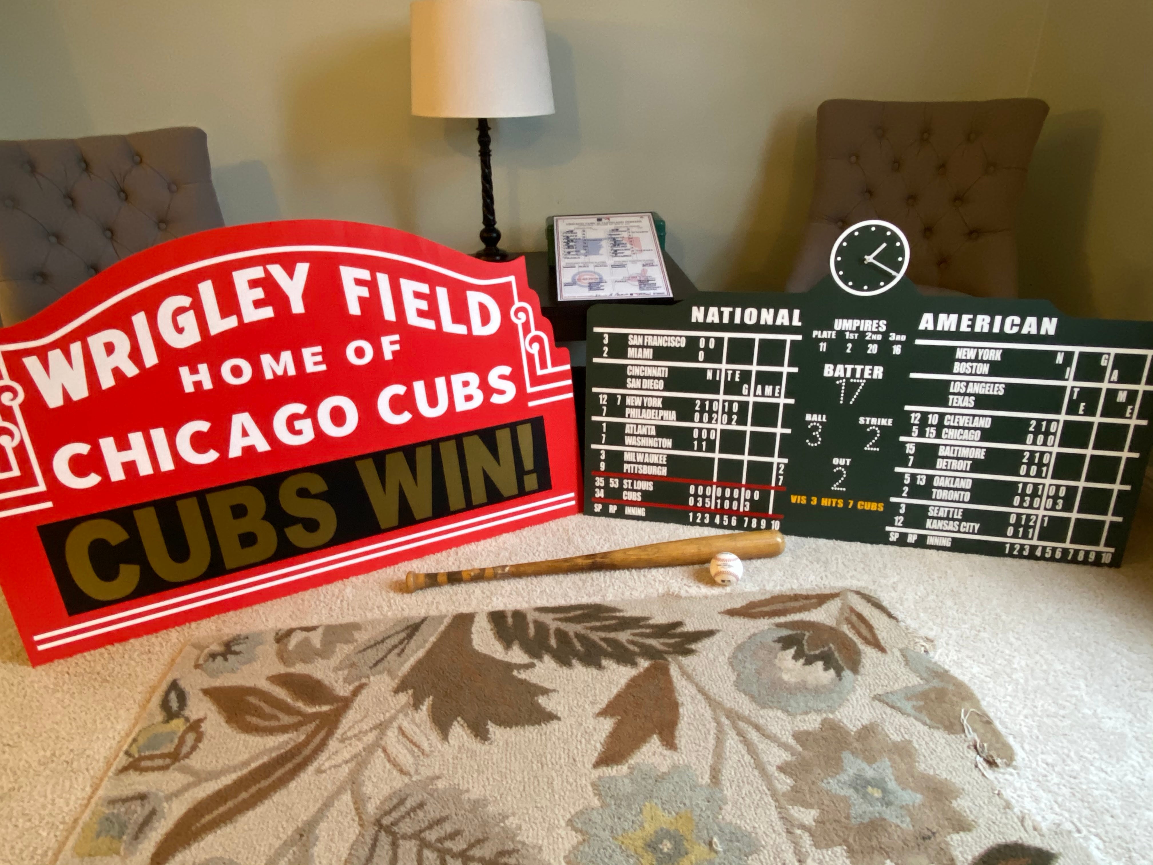 Wrigley Field Chicago Cubs Large Combo Replica Scoreboard