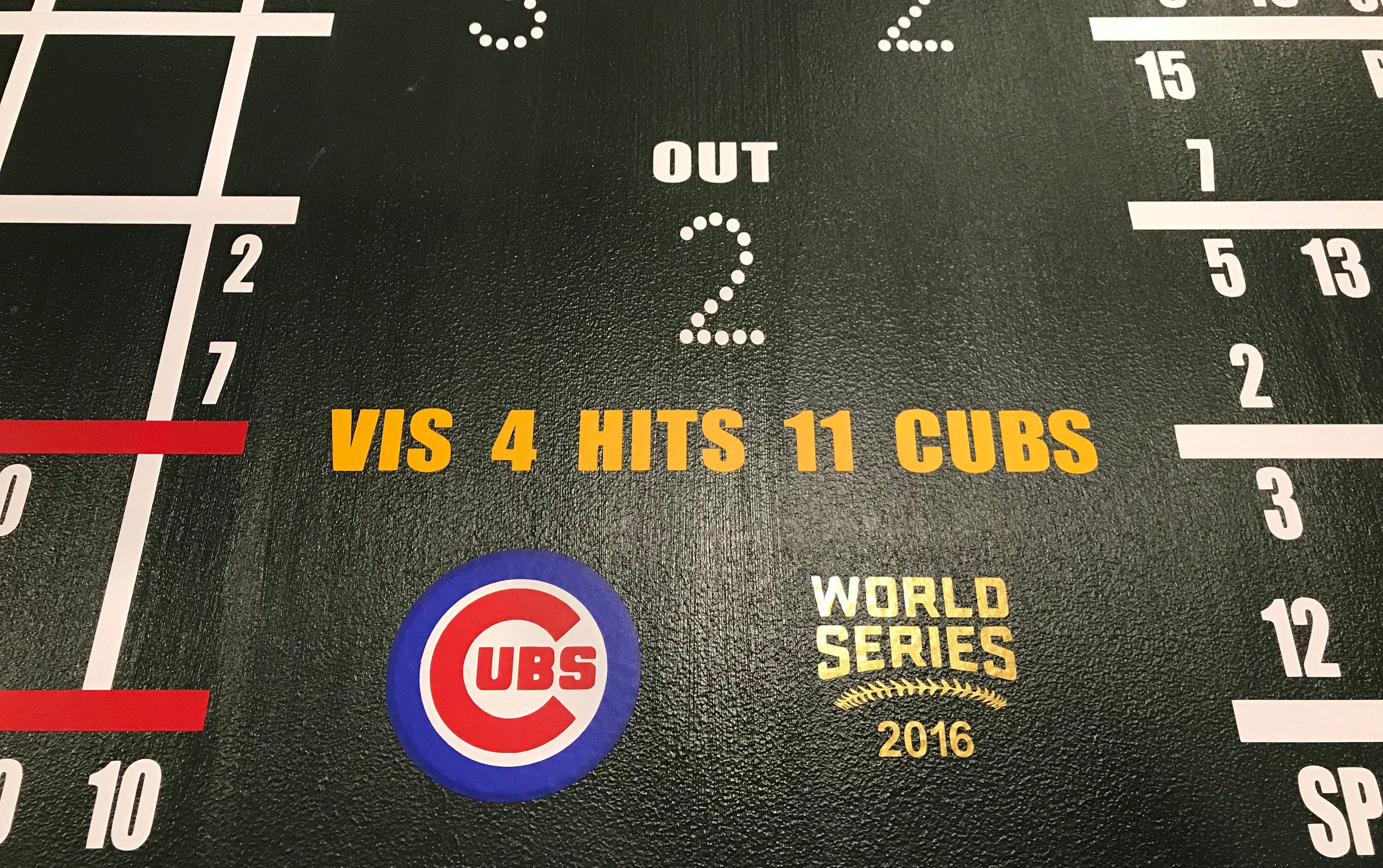 Chicago Cubs Wrigley Field Replica Scoreboard World Series Logo