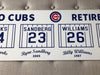 Chicago Cubs Retired Numbers Sign