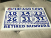 cubs retired numbers