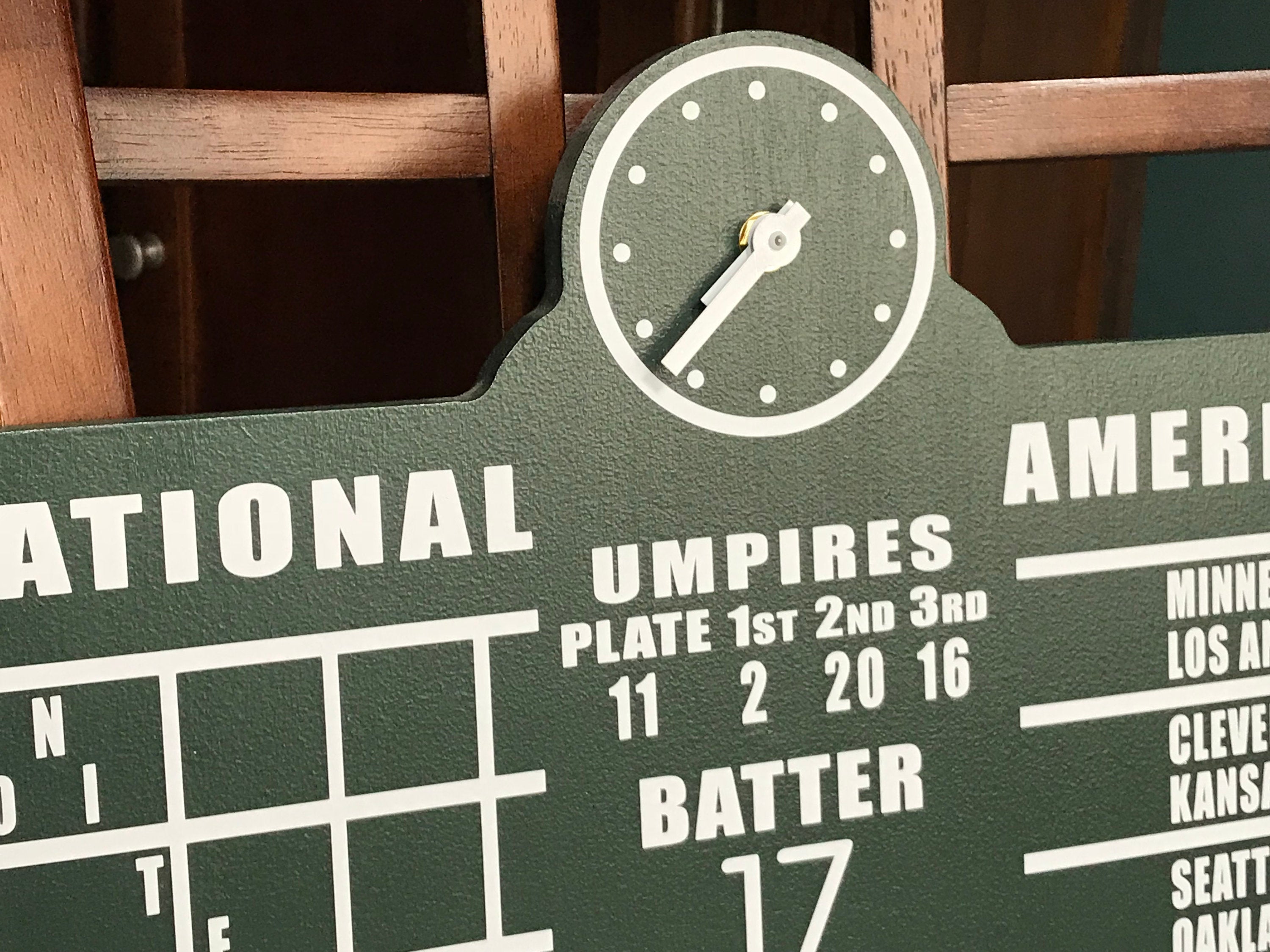 Made a replica Wrigley scoreboard (chalkboard/working clock) : r/Cubs