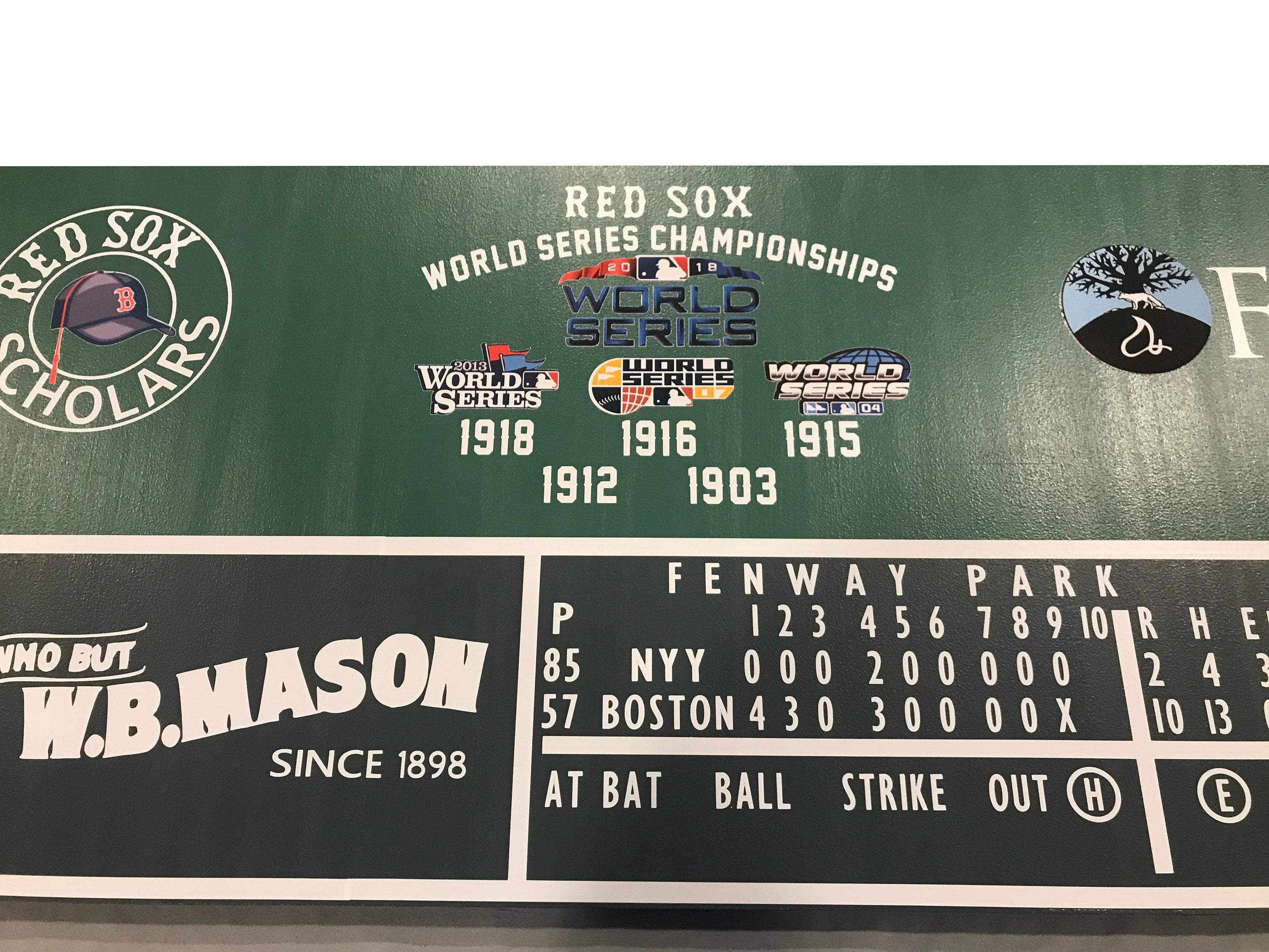 Boston Red Sox Fenway Park Green Monster Outfield Wall Scoreboard 2018 World Series 72" (6 Feet) Wide!